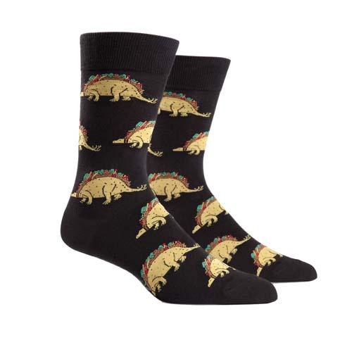  Men's Crew Socks : Tacosaurus